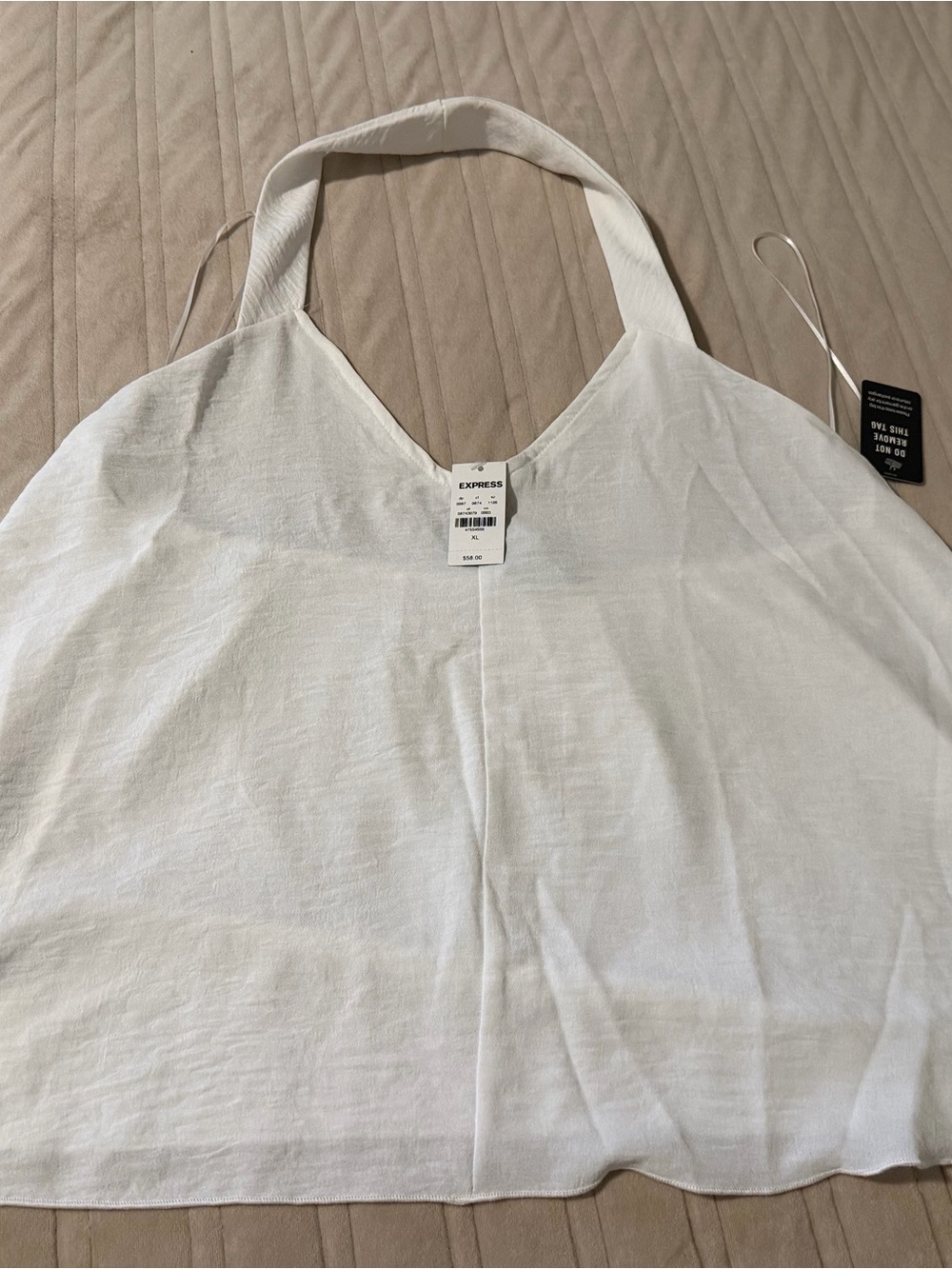 Express White Halter-Style Camisole Top